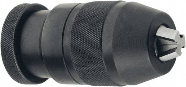 Accupro - JT2 Short, 1/32 to 5/16" Capacity, Tapered Mount Steel Drill Chuck - Keyless, 37.01mm Sleeve Diam, 2-53/64" Open Length - Exact Industrial Supply