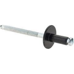 Made in USA - Aluminum Peel Blind Rivet - Aluminum Mandrel, 0.046" to 0.0203" Grip, 3/16" Head Diam, - Strong Tooling