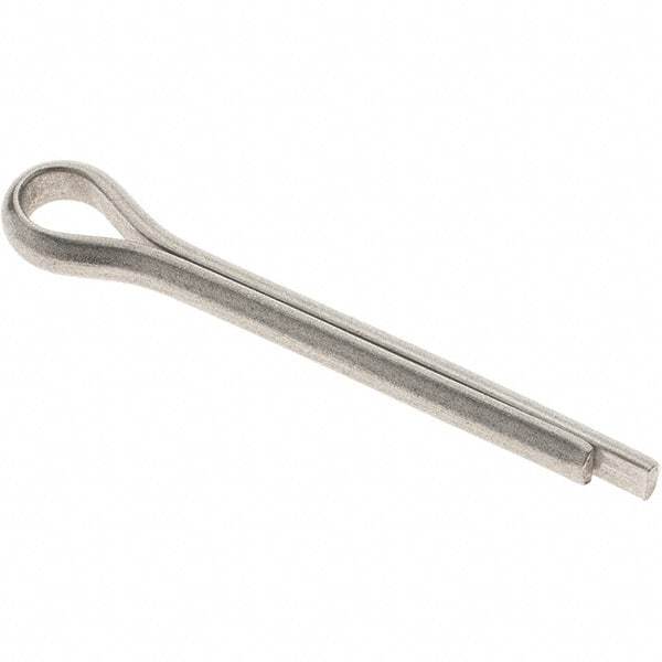 Value Collection - 3/16" Diam x 1-1/2" Long Extended Prong Cotter Pin - Grade 18-8, Uncoated, Stainless Steel - Strong Tooling