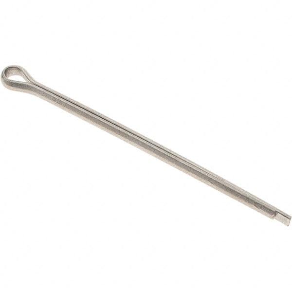 Value Collection - 1/8" Diam x 2-1/2" Long Extended Prong Cotter Pin - Grade 18-8, Uncoated, Stainless Steel - Strong Tooling