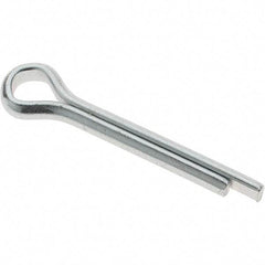 Value Collection - 1/4" Diam x 1-1/2" Long Extended Prong Cotter Pin - Grade 2, Zinc-Plated, Steel - Strong Tooling