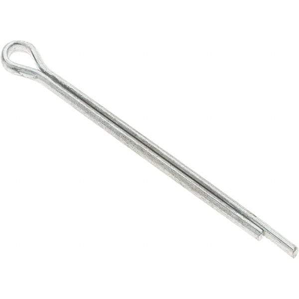 Value Collection - 1/8" Diam x 2" Long Extended Prong Cotter Pin - Grade 2, Zinc-Plated, Steel - Strong Tooling