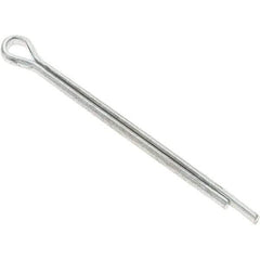 Value Collection - 1/8" Diam x 2" Long Extended Prong Cotter Pin - Grade 2, Zinc-Plated, Steel - Strong Tooling