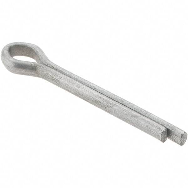 Value Collection - 1/8" Diam x 1" Long Extended Prong Cotter Pin - Grade 2, Zinc-Plated, Steel - Strong Tooling