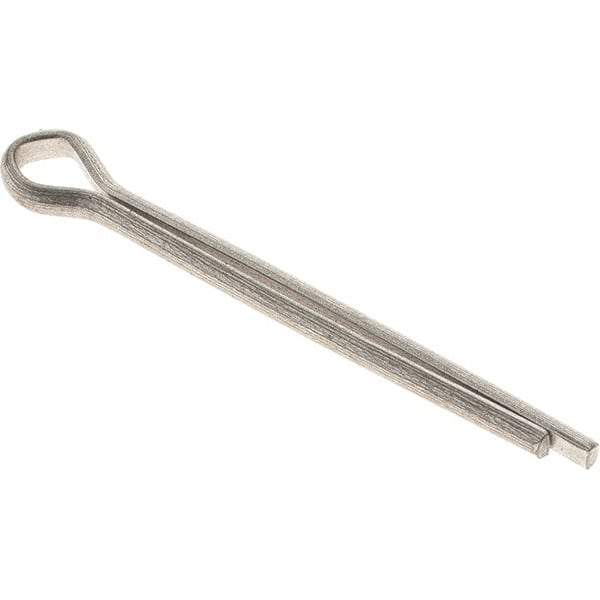 Value Collection - 1/8" Diam x 1-1/2" Long Extended Prong Cotter Pin - Grade 18-8, Uncoated, Stainless Steel - Strong Tooling