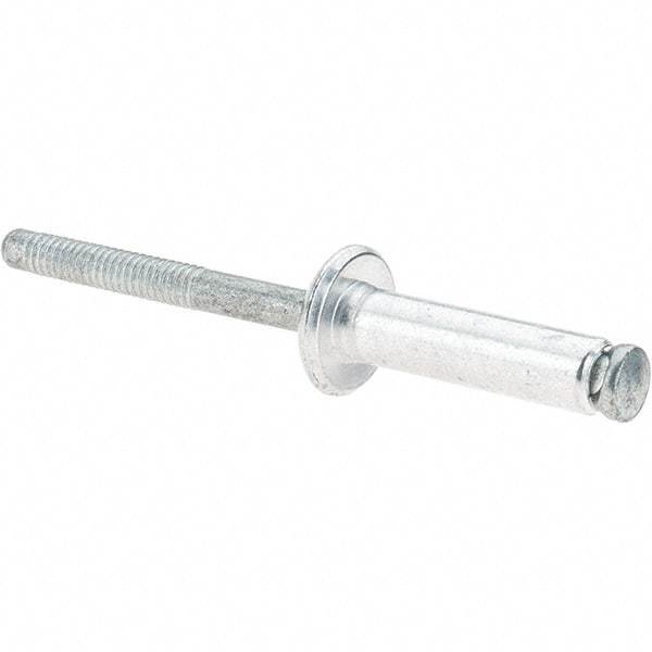 Made in USA - Dome Head Aluminum Peel Blind Rivet - Steel Mandrel, 33/64" to 19/32" Grip, 22.23mm Length Under Head, - Strong Tooling