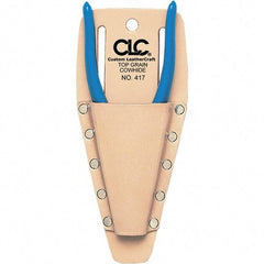 CLC - Pliers Holster with 1 Pocket - Leather, Natural (Color), 3" Wide x 6" High x 1" Deep - Strong Tooling