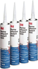 3M - 12.8 oz Cartridge White Polyurethane Marine Adhesive Sealant - 190°F Max Operating Temp, 60 min Tack Free Dry Time - Strong Tooling