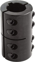 Climax Metal Products - 1-3/4" Inside x 3-1/8" Outside Diam, Two Piece Rigid Coupling with Keyway - 4-1/2" Long x 3/8" Keyway Width x 3/16" Keyway Depth - Strong Tooling