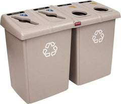 Rubbermaid - 92 Gal Beige Rectangle Recycling Container - Plastic, 902mm High x 1346.2mm Long x 24" Wide - Strong Tooling