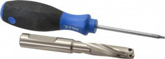 Guhring - 0.433 to 0.452" Diam, 36.6mm Max Depth, 1/2" Shank Diam, 54mm Flute, Replaceable Tip Drill - HT 800 WP Insert, Series 4107 - Strong Tooling