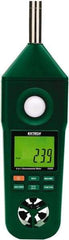 Extech - -148 to 2,372°F, 10 to 95% Humidity Range, Thermo-Hygrometer, Anemometer and Light-Sound Meter - 4% Relative Humidity Accuracy - Strong Tooling