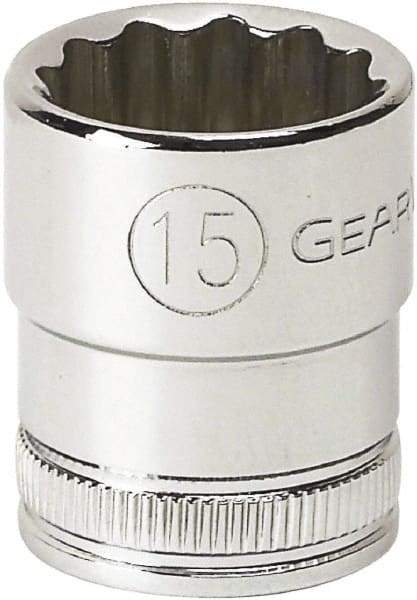 GearWrench - 3/8" Drive, Standard Hand Socket - 12 Points, 0.984" OAL, Alloy Steel, Full Polish Finish - Strong Tooling