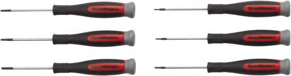 GearWrench - 6 Piece Torx Screwdriver Set - Blade Sizes: Length 2-1/2, Bit Sizes: Torx T5, T6, T7, T8, T9 & T10 - Strong Tooling