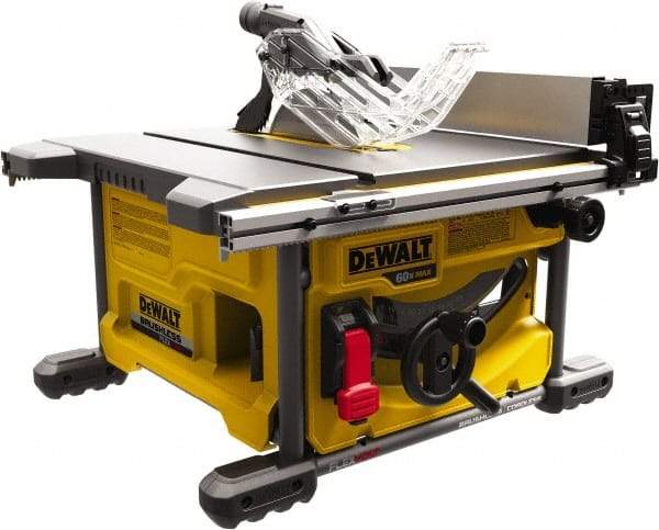 DeWALT - 8-1/4" Blade Diam, Table Saw - 5,800 RPM, 19-1/16" Table Depth x 19-1/16" Table Width, 60 Volts, 5/8" Arbor - Strong Tooling