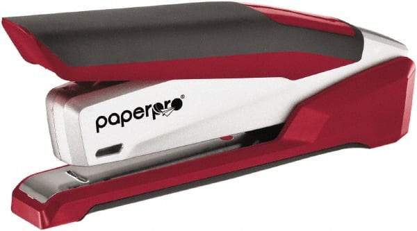 PaperPro - 28 Sheet Full Strip Desktop Stapler - Red & Silver - Strong Tooling