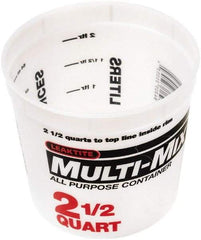 SEYMOUR-MIDWEST - 2-1/2 Qt, Plastic Round White Bucket & Pail Kit - Strong Tooling