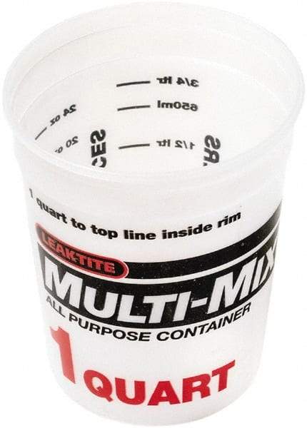 SEYMOUR-MIDWEST - 1 Qt, Plastic Round White Bucket & Pail Kit - Strong Tooling