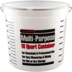 SEYMOUR-MIDWEST - 10 Qt, Plastic Round White Bucket & Pail Kit - Handle Included - Strong Tooling