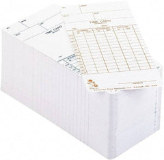 Acroprint Time Recorder - 3-2/5" High x 3-2/5" Wide Weekly/Bi-Weekly/Twice Monthly Time Cards - White, Use with Acroprint Model ATR120 - Strong Tooling