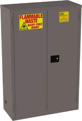 Jamco - 2 Door, 2 Shelf, Yellow Steel Double Wall Safety Cabinet for Flammable and Combustible Liquids - 65" High x 18" Wide x 43" Deep, Manual Closing Door, 3 Point Key Lock, 45 Gal Capacity - Strong Tooling