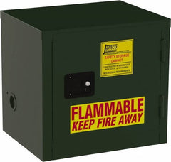 Jamco - 1 Door, Green Steel Double Wall Safety Cabinet for Flammable and Combustible Liquids - 22" High x 18" Wide x 23" Deep, Self Closing Door, 3 Point Key Lock, 6 Gal Capacity - Strong Tooling