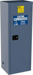 Jamco - 1 Door, 3 Shelf, Blue Steel Double Wall Safety Cabinet for Flammable and Combustible Liquids - 65" High x 18" Wide x 23" Deep, Self Closing Door, 3 Point Key Lock, 24 Gal Capacity - Strong Tooling