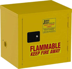 Jamco - 1 Door, Yellow Steel Double Wall Safety Cabinet for Flammable and Combustible Liquids - 22" High x 18" Wide x 23" Deep, Self Closing Door, 3 Point Key Lock, 6 Gal Capacity - Strong Tooling