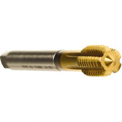 Emuge - 5/8-18 UNF 2BX Modified Bottoming Thread Forming Tap - Cobalt, TiN Finish, 3.937" OAL, 0.591" Thread Length, Right Hand Thread, Series Druck - Strong Tooling