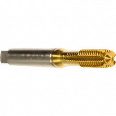 Emuge - #8-32 UNC 2BX Modified Bottoming Thread Forming Tap - Cobalt, TiN Finish, 2.48" OAL, 0.512" Thread Length, Right Hand Thread, Series Druck - Strong Tooling