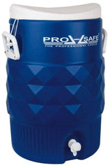 PRO-SAFE - 5 Gal Beverage Cooler - Plastic, Blue/White - Strong Tooling