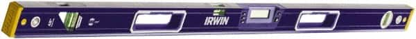 Irwin - 48" Long 3 Vial Box Beam Level - Aluminum, Blue - Strong Tooling