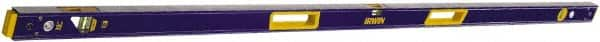 Irwin - 96" Long 3 Vial Box Beam Level - Aluminum, Blue - Strong Tooling