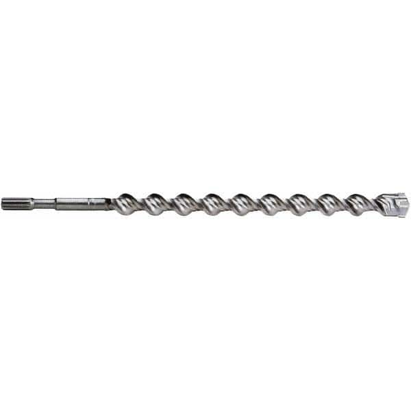 Irwin - 1-1/4" Diam, Spline Shank, Carbide-Tipped Rotary & Hammer Drill Bit - Strong Tooling