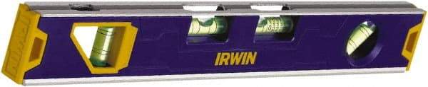 Irwin - Magnetic 12" Long 4 Vial Torpedo Level - Aluminum, Blue - Strong Tooling