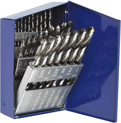 Irwin - 1/16 to 1/2", 118° Point, Bright Finish, High Speed Steel Jobber Length Drill Bit Set - Strong Tooling