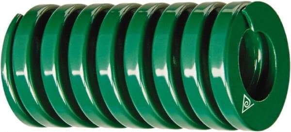 Associated Spring Raymond - 2-1/2" Hole Diam, 1-1/2" Rod Diam, 8" Free Length, Green Die Spring - 1423 Lb Max Deflection, 3.9409" Max Deflection, Light Duty, Chromium Alloy Steel - Strong Tooling