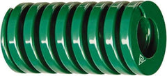 Associated Spring Raymond - 2-1/2" Hole Diam, 1-1/2" Rod Diam, 8" Free Length, Green Die Spring - 1423 Lb Max Deflection, 3.9409" Max Deflection, Light Duty, Chromium Alloy Steel - Strong Tooling