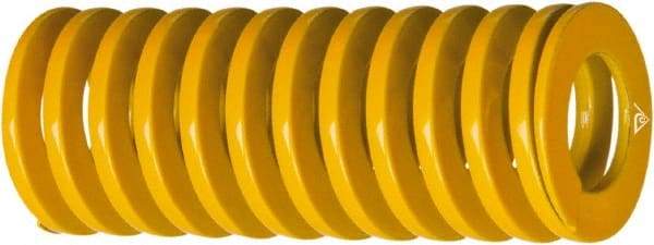 Associated Spring Raymond - 25mm Hole Diam, 12.5mm Rod Diam, 5-1/2" Free Length, Yellow Die Spring - 718 Lb Max Deflection, 1.815" Max Deflection, Extra Heavy Duty, Chromium Alloy Steel - Strong Tooling