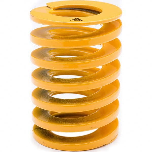 Associated Spring Raymond - 27mm Hole Diam, 13.5mm Rod Diam, 125mm Free Length, Yellow Die Spring - Strong Tooling