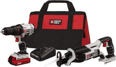 Porter-Cable - 20 Volt Cordless Tool Combination Kit - Includes 1/2" Drill/Driver & Reciprocating Saw, Lithium-Ion Battery Included - Strong Tooling