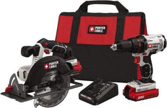 Porter-Cable - 20 Volt Cordless Tool Combination Kit - Includes Drill/Driver & Circular Saw, Lithium-Ion Battery Included - Strong Tooling