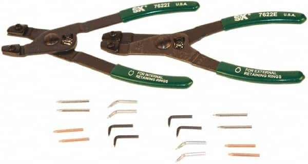 SK - 1-13/16 to 4" Ring Internal, 1-1/2 to 4" Ring External, Solid Combination Retaining Ring Pliers - Strong Tooling