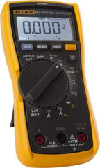 Fluke - 117, CAT III, 600 VAC/VDC, Digital True RMS Auto Ranging Manual Ranging Multimeter - 40 mOhm, Measures Voltage, Capacitance, Current, Frequency, Resistance - Strong Tooling