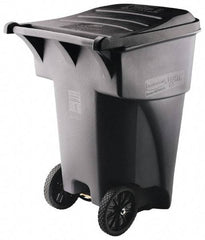 Rubbermaid - 95 Gal Gray Rectangle Trash Can - Polyethylene, 45.6" High x 35.4" Long x 27.3" Wide - Strong Tooling