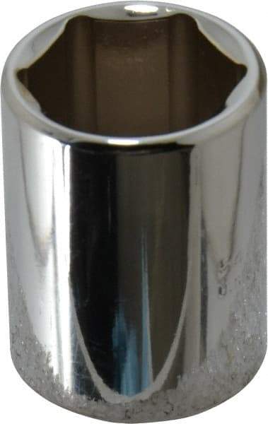 Proto - 1/2" Drive, Standard Hand Socket - 6 Points, 1-1/2" OAL, Chrome Finish - Strong Tooling