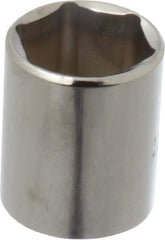 Proto - 1/2" Drive, Standard Hand Socket - 6 Points, 1-1/2" OAL, Chrome Finish - Strong Tooling