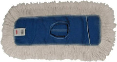 Rubbermaid - 24" Long x 5" Wide Cotton/Synthetic Dust Mop Head - Envelope Connection, Blue, Cut-End Head, Launderable - Strong Tooling