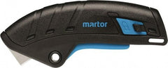 Martor USA - Retractable Utility Knife - Black & Blue Handle - Strong Tooling