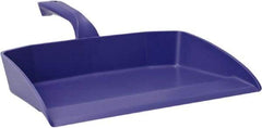 Vikan - 12-1/2" Wide Handheld Dustpan - Plastic Body, 4-1/2" Handle, Purple - Strong Tooling